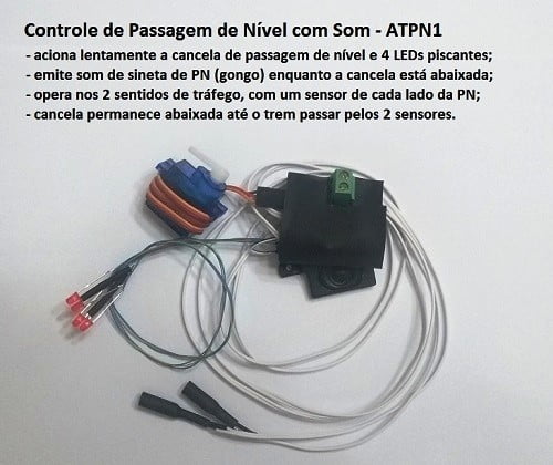 Controle de Passagem de Nível com Som para Maquetes 