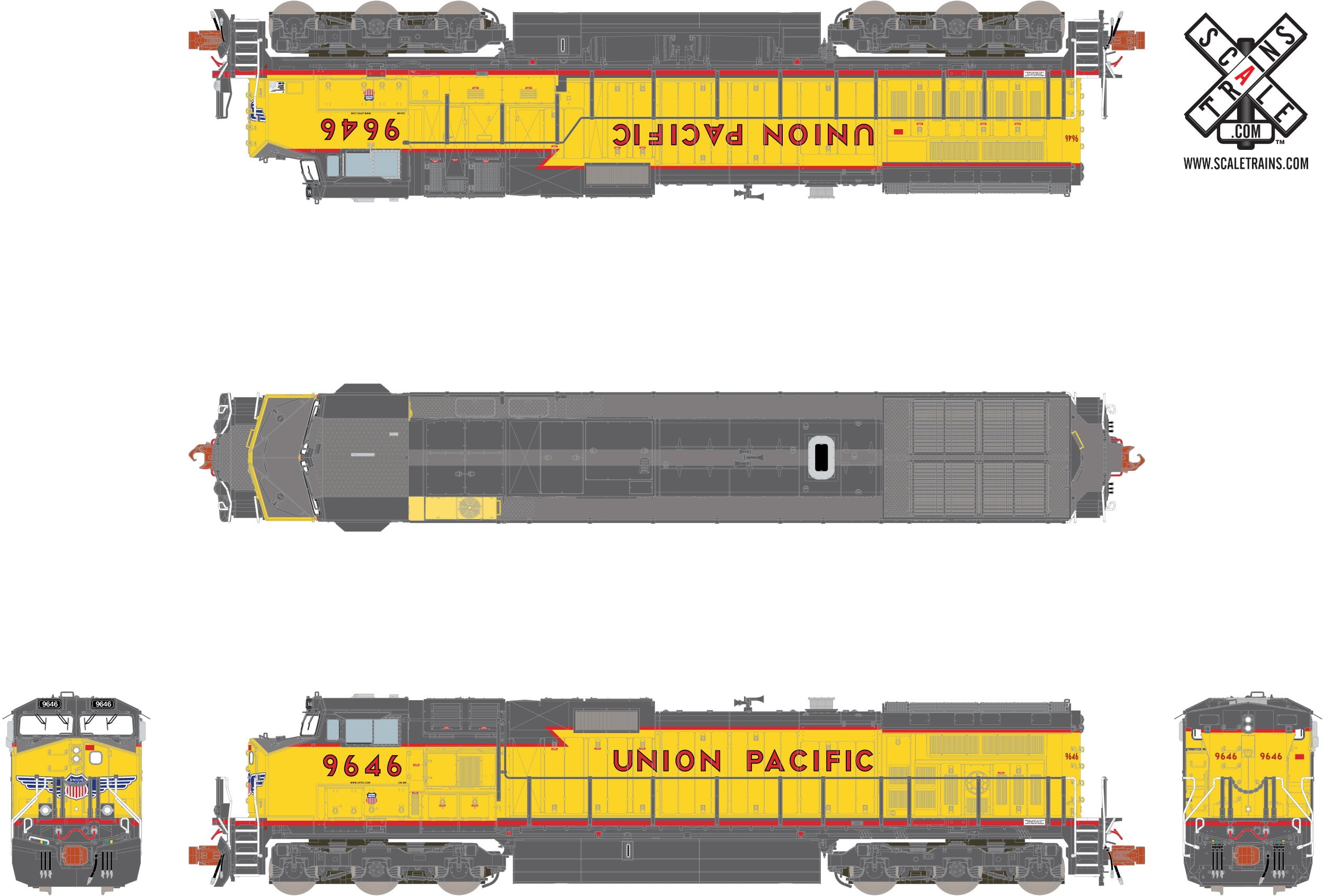 Locomotiva GE C44-9W UP  Com Som e DCC