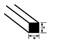 Perfil quadrado de estireno de 0,040 polegadas