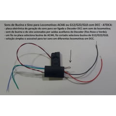 Placa deSons para DCC ( Buzina e sino)  Loco AC44/G12 