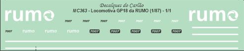 Locomotiva GP18 Rumo 