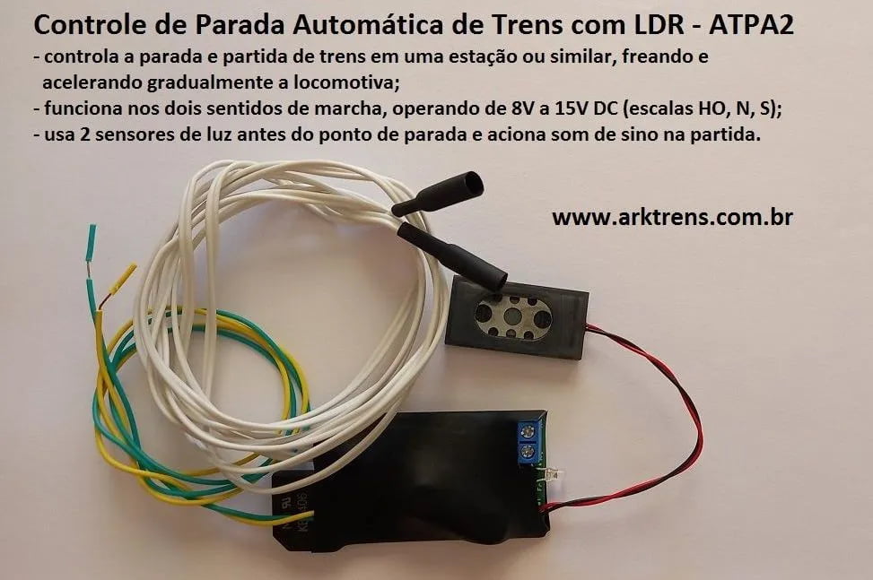 Módulo Parada Automática de Trens com LDR 