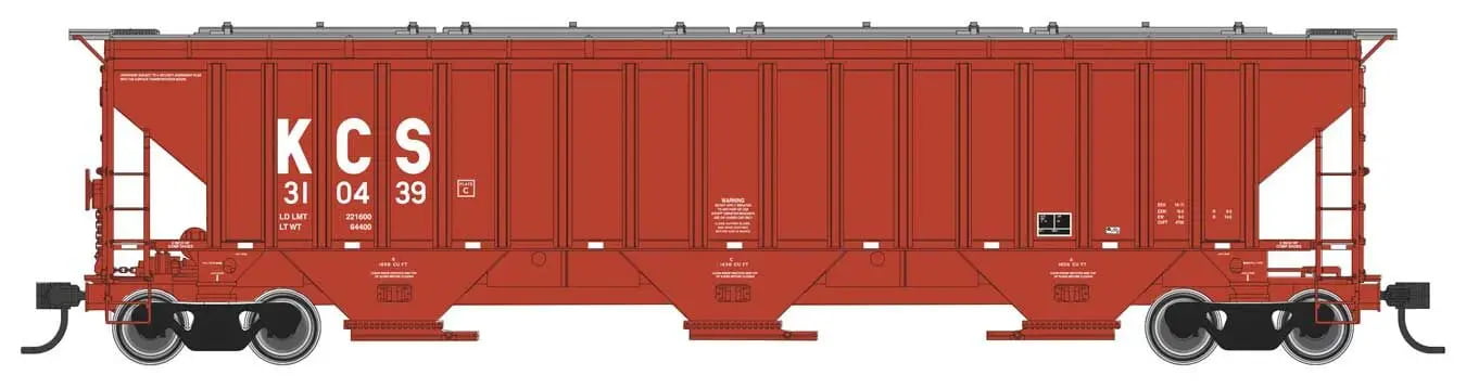 Trinity 4750 3-Bay Covered Hopper KCS